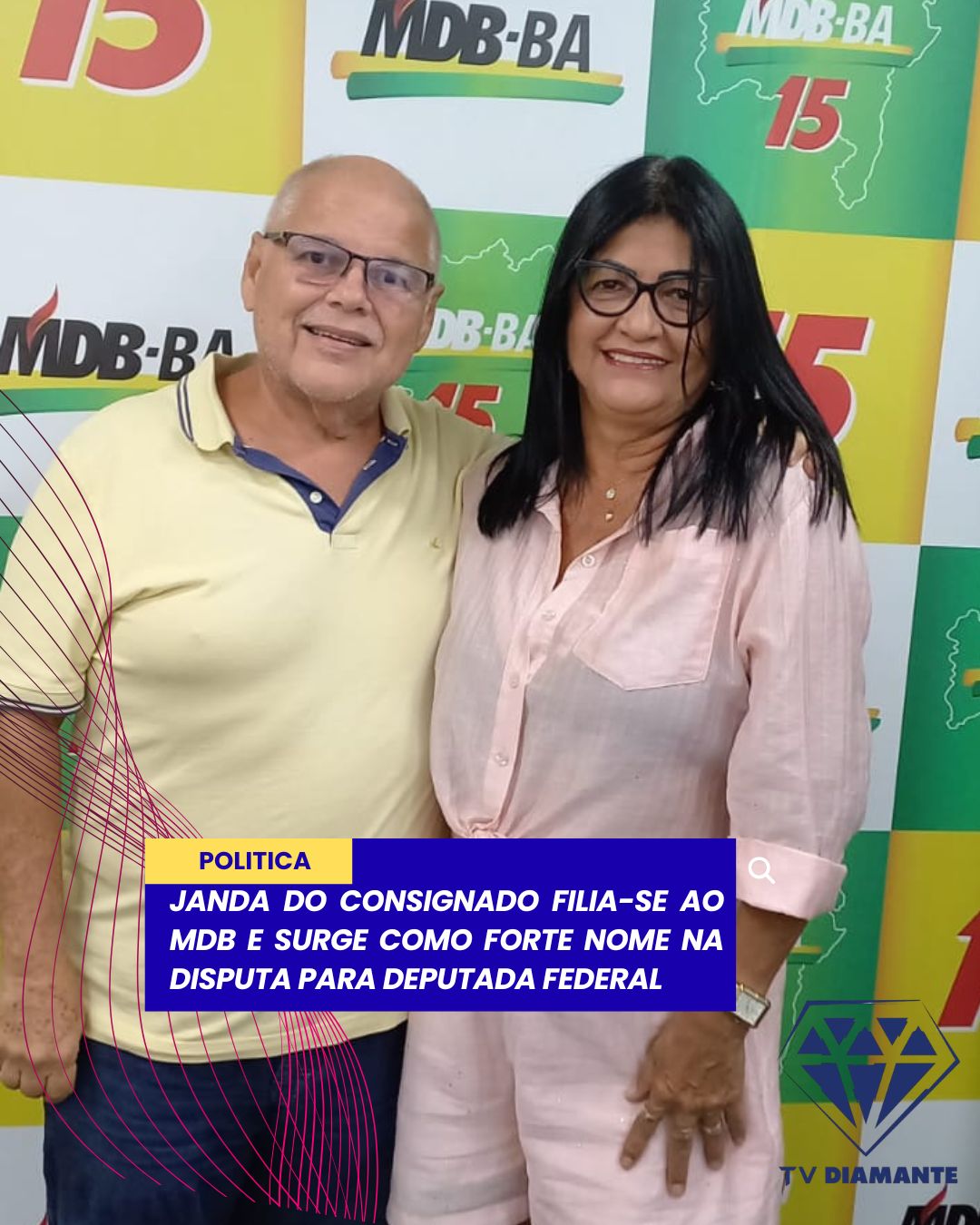 POLITICA:  ​JANDA DO CONSIGNADO FILIA-SE AO MDB E SURGE COMO FORTE NOME NA DISPUTA PARA DEPUTADA FEDERAL