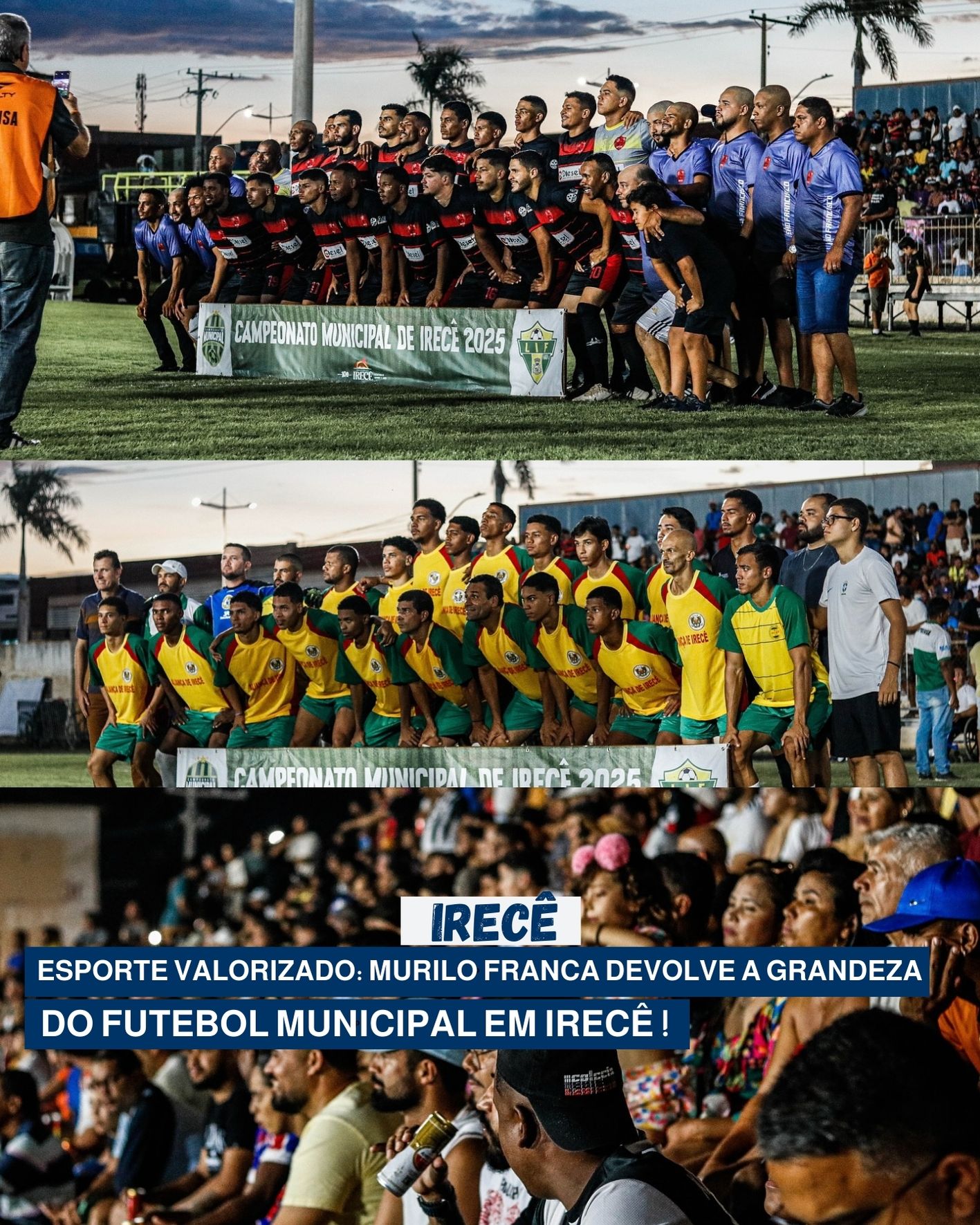 IRECÊ: Esporte valorizado: Murilo França devolve a grandeza do futebol municipal!