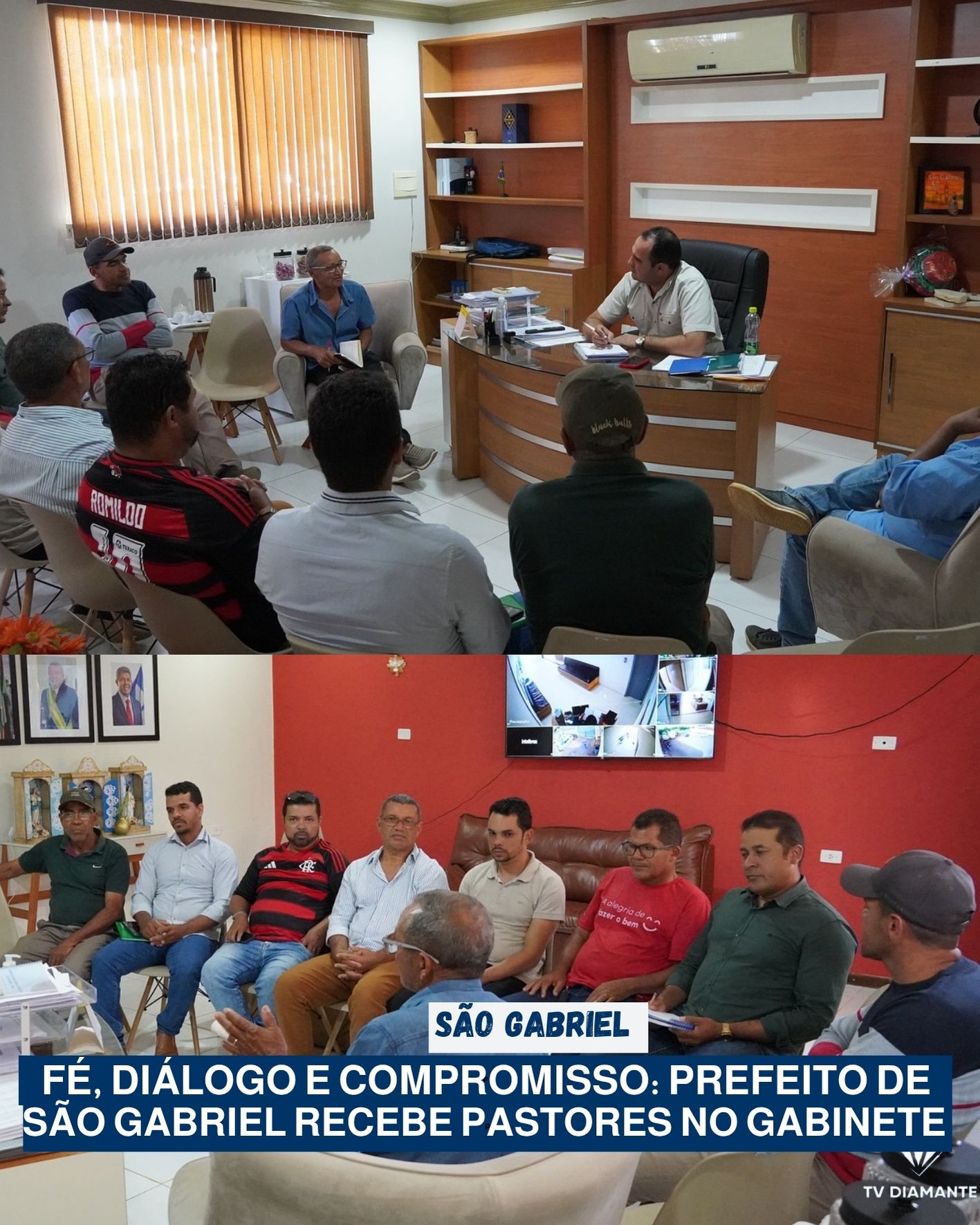 SÃO GABRIEL: Fé, Diálogo e Compromisso: Prefeito de São Gabriel Recebe Pastores no Gabinete