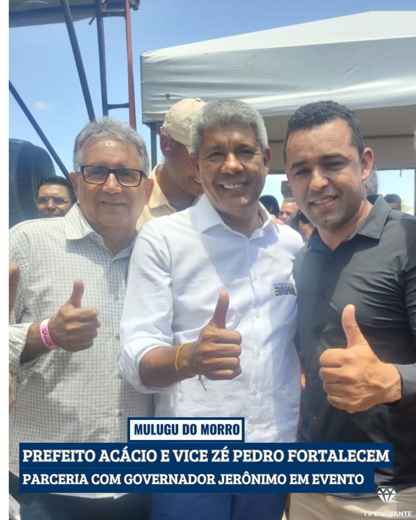 MULUNGU DO MORRO:  ​PREFEITO ACÁCIO E VICE ZÉ PEDRO FORTALECEM PARCERIA COM GOVERNADOR JERÔNIMO EM EVENTO REGIONAL