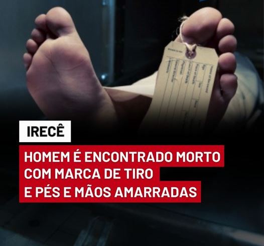 Homem encontrado morto com os pés e mãos amarrados no Bairro Shampoo Charme, em Irecê, segue sem identificação.