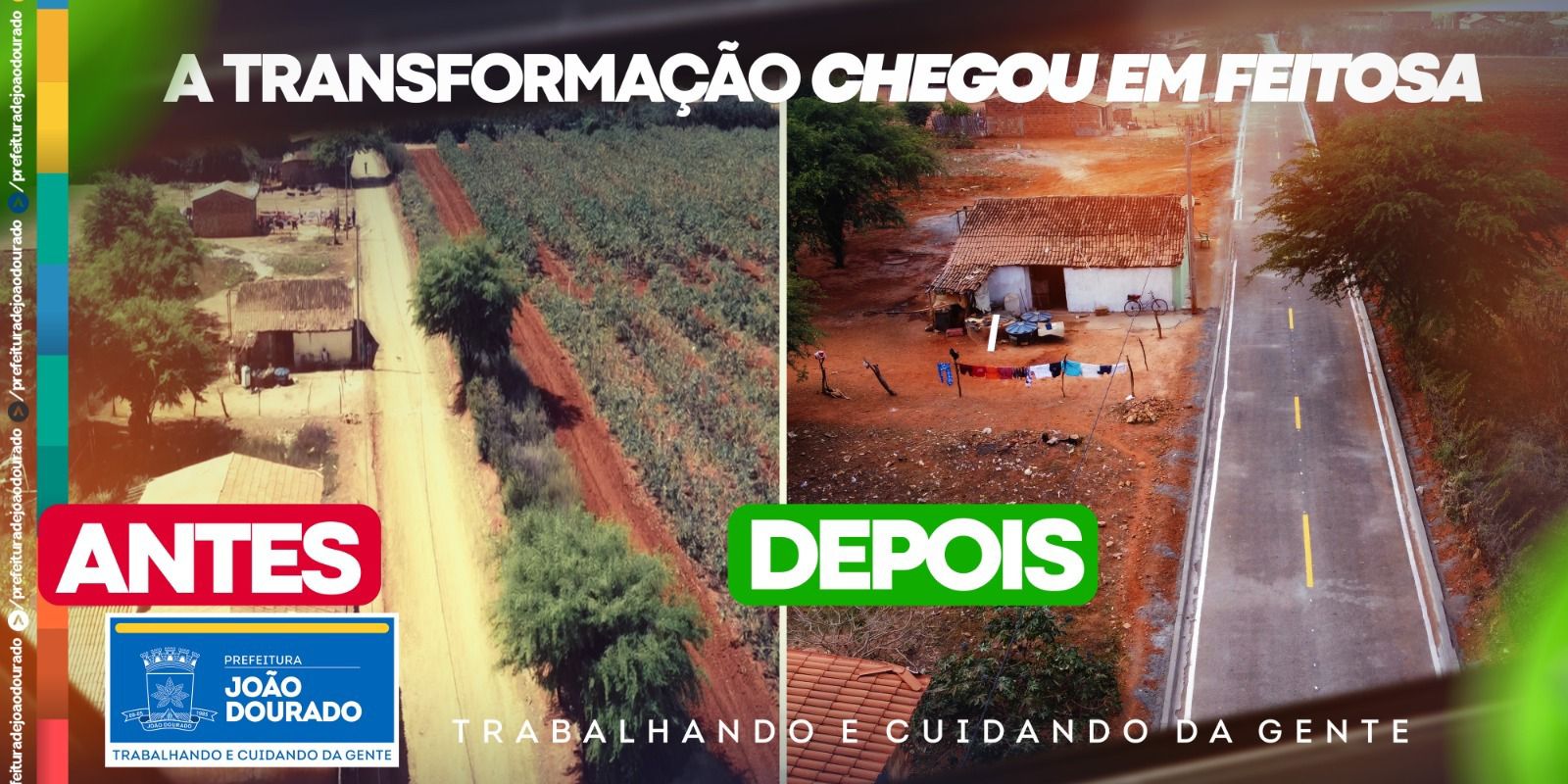 JOÃO DOURADO EM TRANSFORMAÇÃO: PREFEITURA INAUGURA MAIS PAVIMENTAÇÃO ASFÁLTICA E REVITALIZAÇÃO DE ESCOLA, IMPULSIONANDO O DESENVOLVIMENTO LOCAL