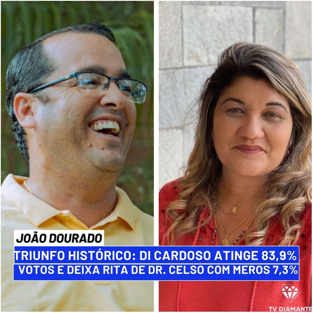 JOÃO DOURADO:Triunfo Histórico: Di Cardoso Atinge 83,9% dos Votos e Deixa Rita de Dr. Celso com Meros 7,3%!"