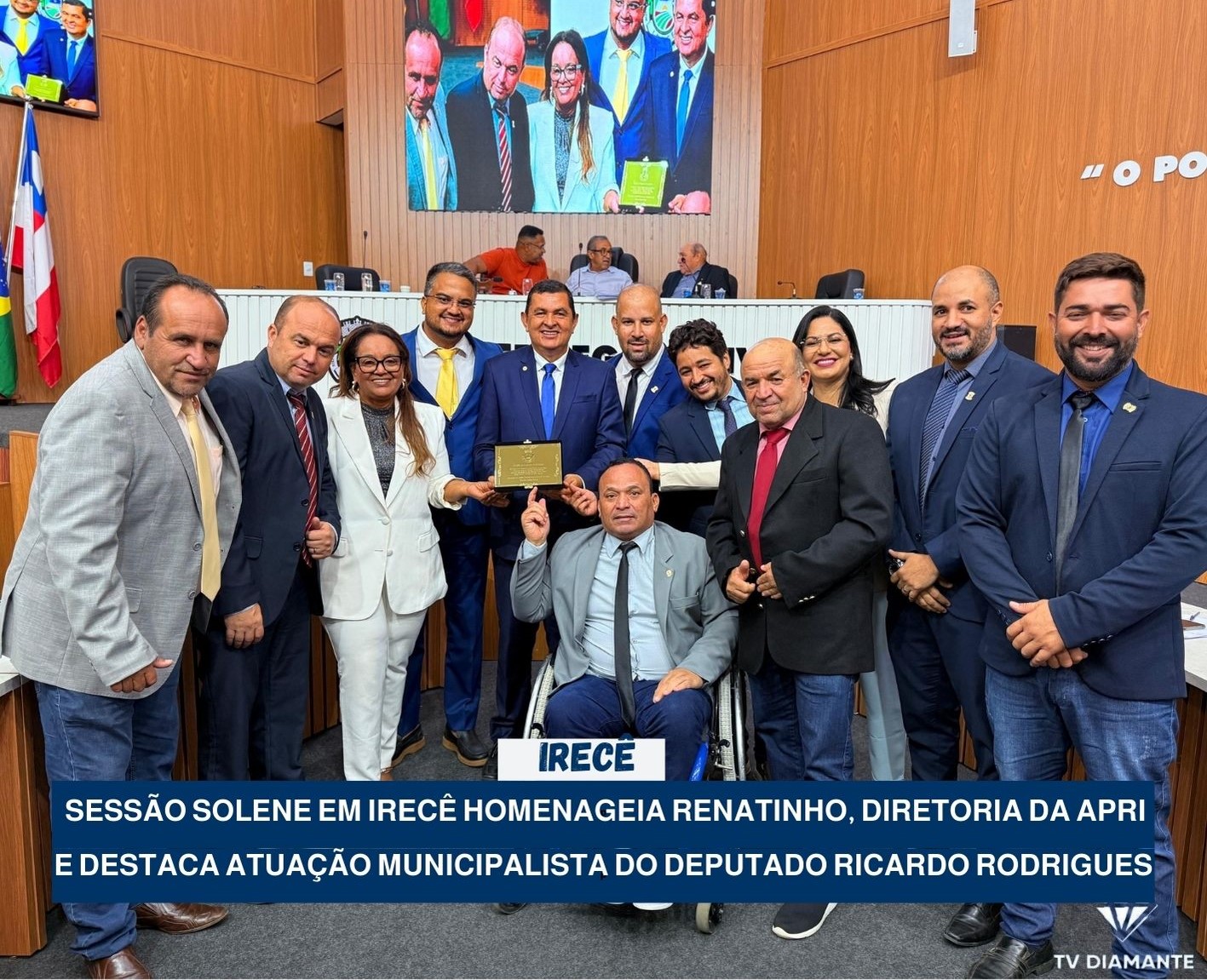 IRECÊ: ​SESSÃO SOLENE EM IRECÊ HOMENAGEIA RENATINHO, DIRETORIA DA APRI E DESTACA ATUAÇÃO MUNICIPALISTA DO DEPUTADO RICARDO RODRIGUES