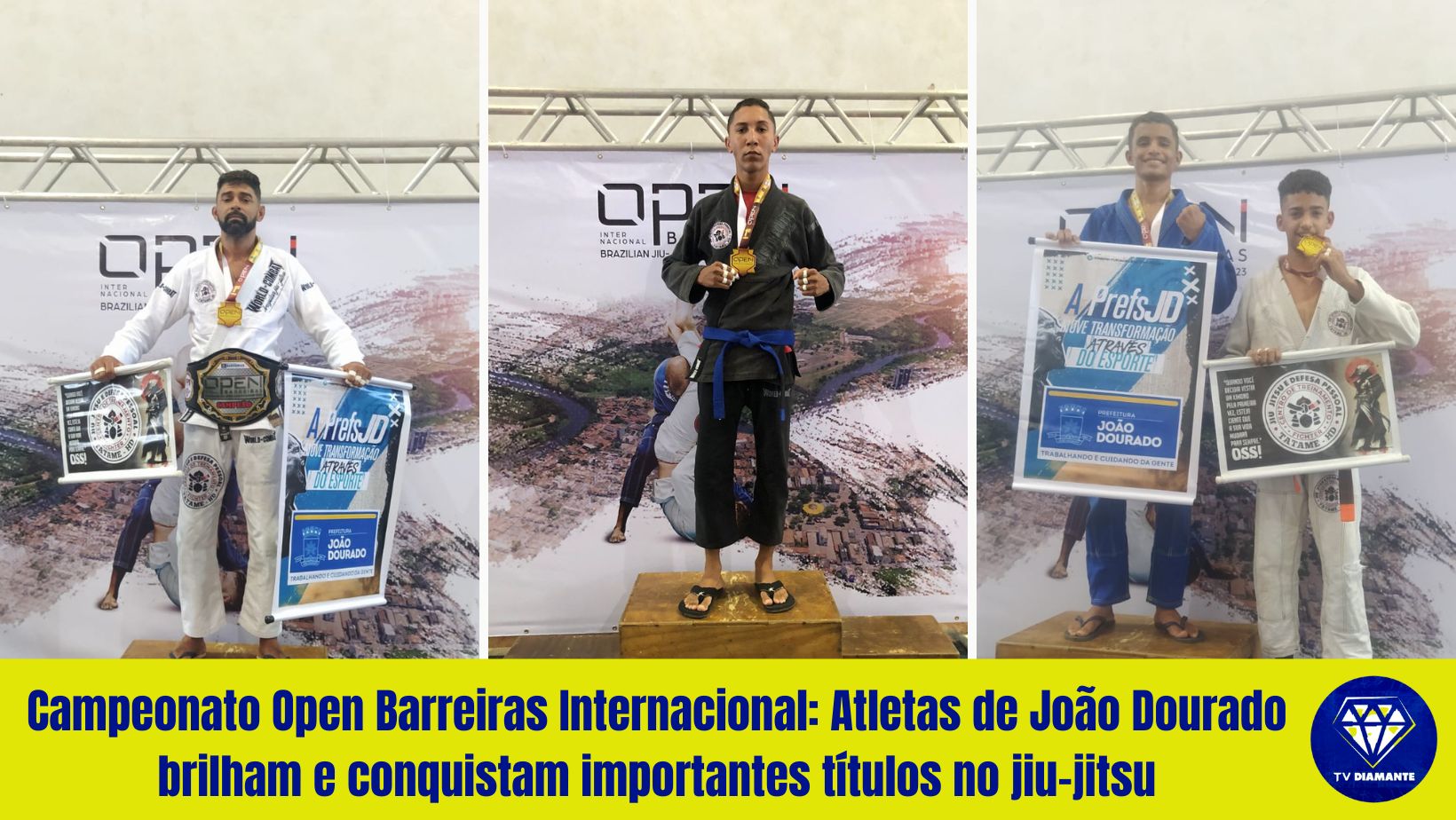 Campeonato Open Barreiras Internacional: Atletas de João Dourado brilham e conquistam importantes títulos no jiu-jitsu