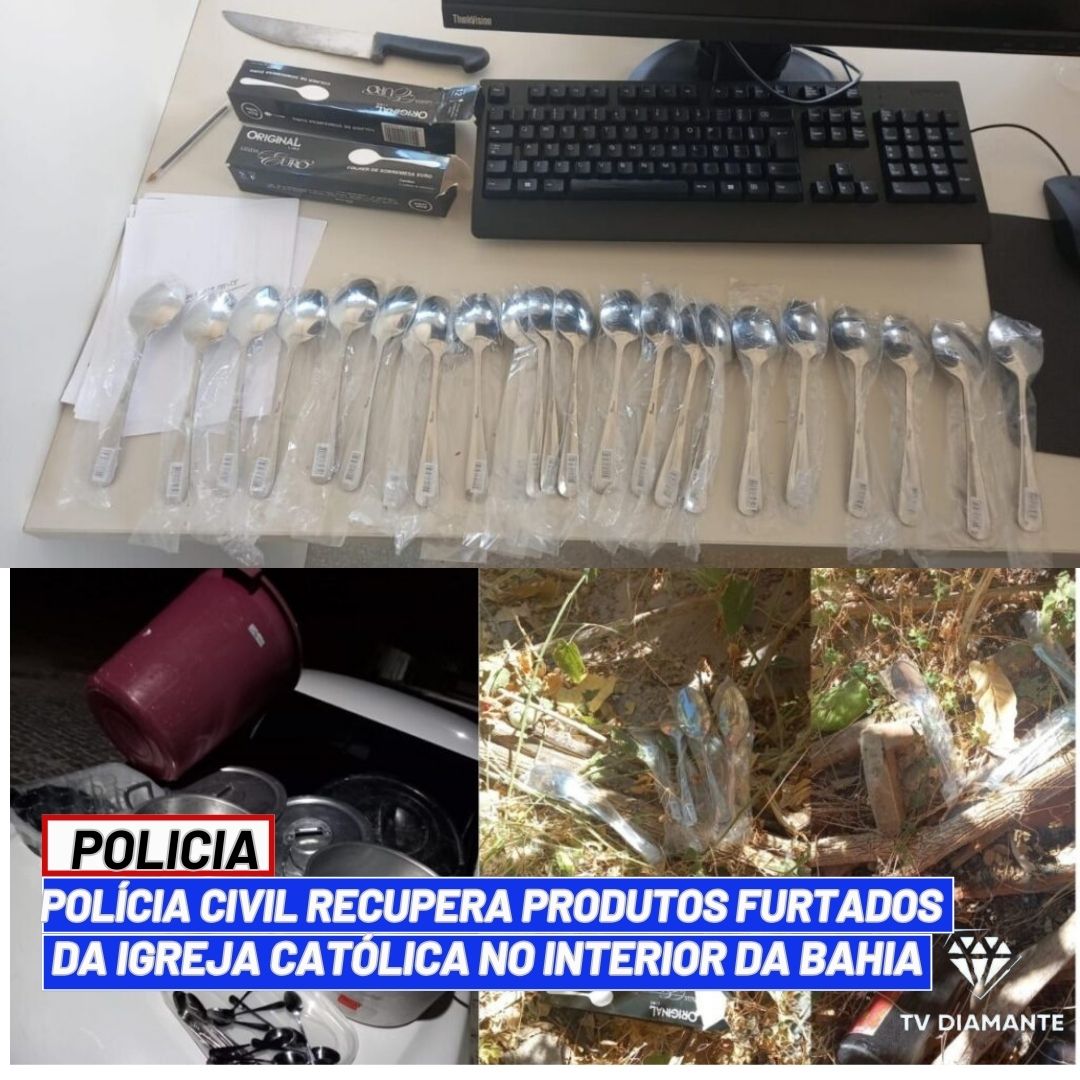 POLICIA: Polícia Civil recupera produtos furtados da igreja católica no interior da Bahia