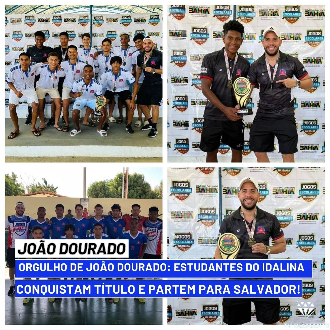 JOÃO DOURADO: Orgulho de João Dourado: Estudantes do Idalina Conquistam Título e Partem para Salvador!