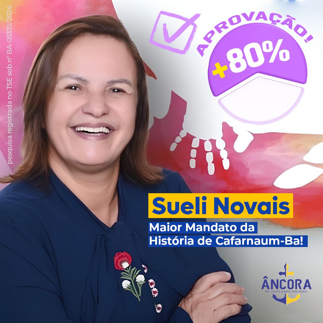 CAFARNAUM:Sueli Novais Maior Mandato da História de Cafarnaum-BA!