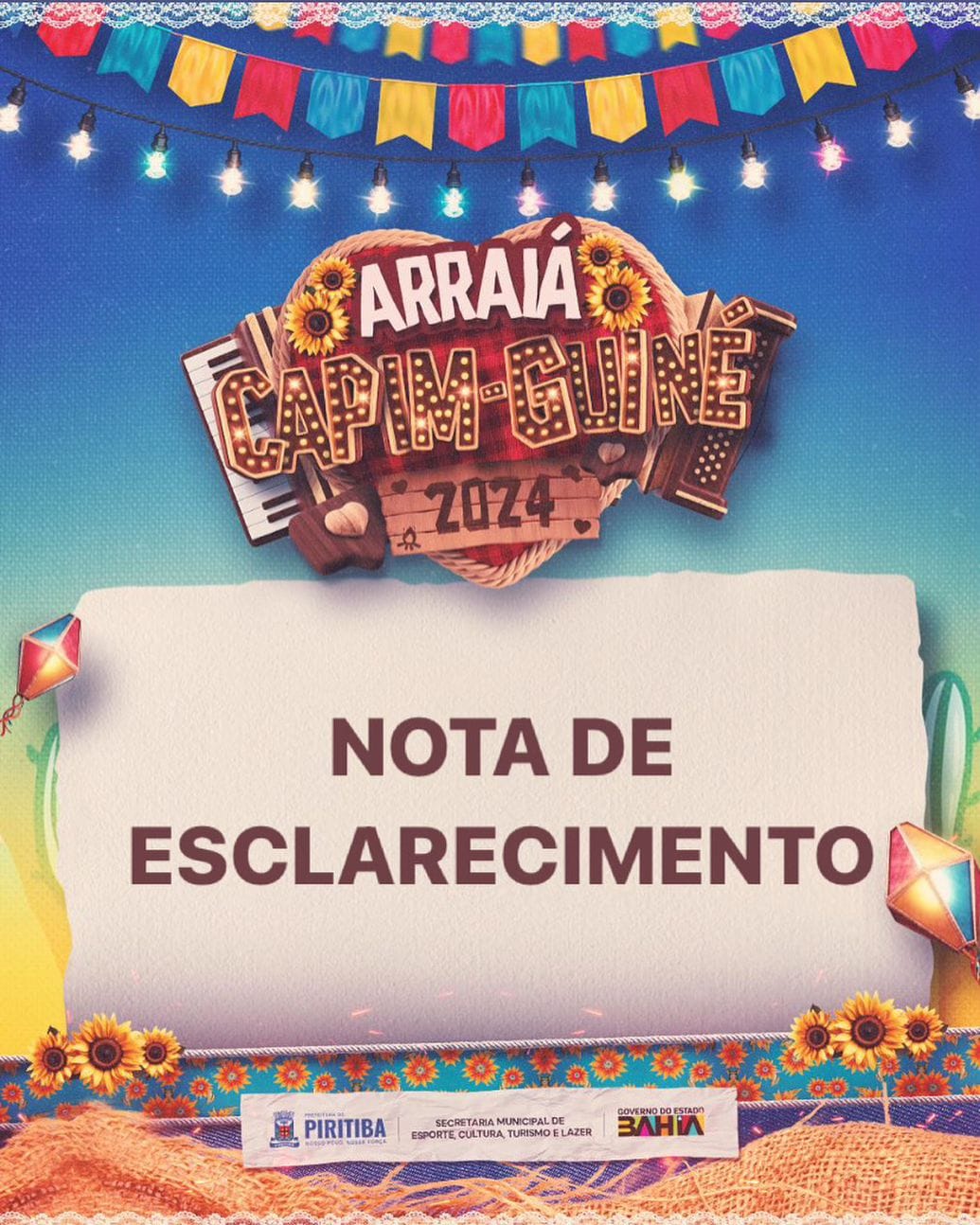 ​Nota de Esclarecimento