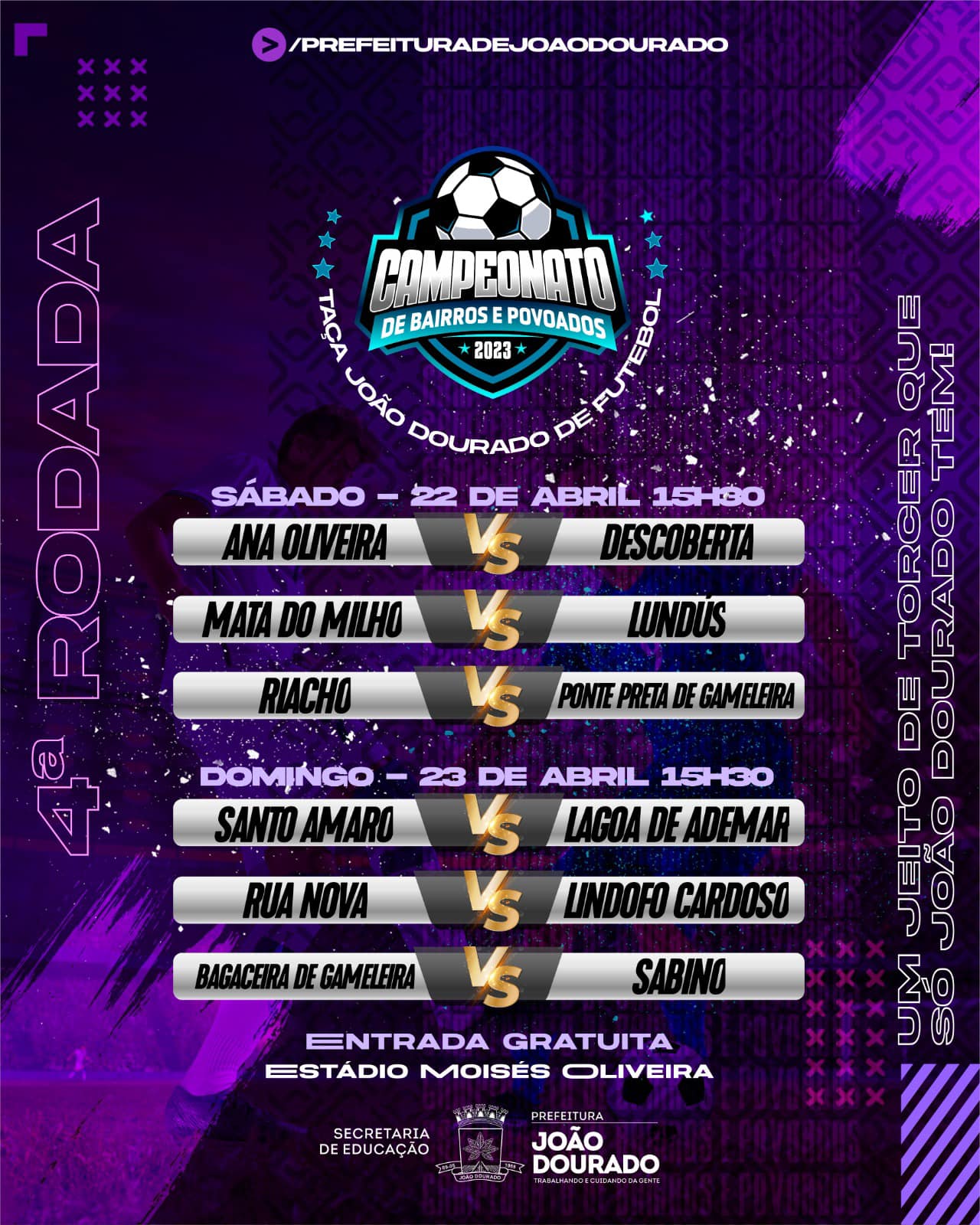 Mais uma Rodada da Copa João Dourado de Futebol de Bairros e Povoados