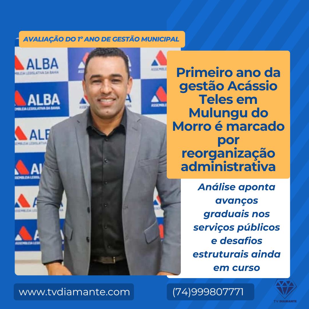 POLITICA: Primeiro ano da gestão Acássio Teles em Mulungu do Morro é marcado por reorganização administrativa