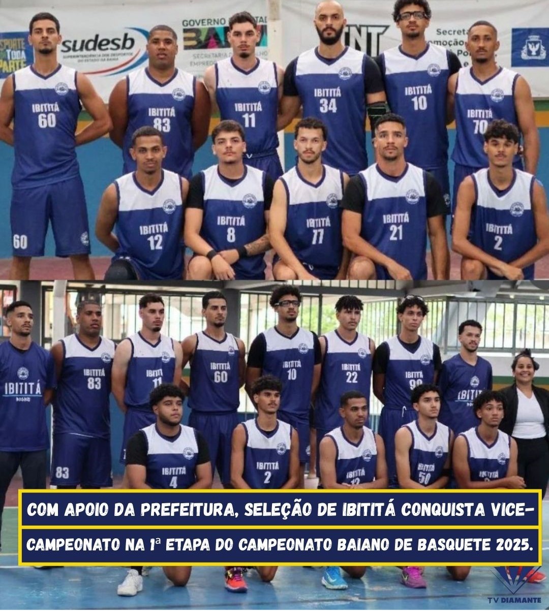 Com apoio da prefeitura, Seleção de Ibititá conquista vice-campeonato na 1ª etapa do Campeonato Baiano de Basquete 2025.
