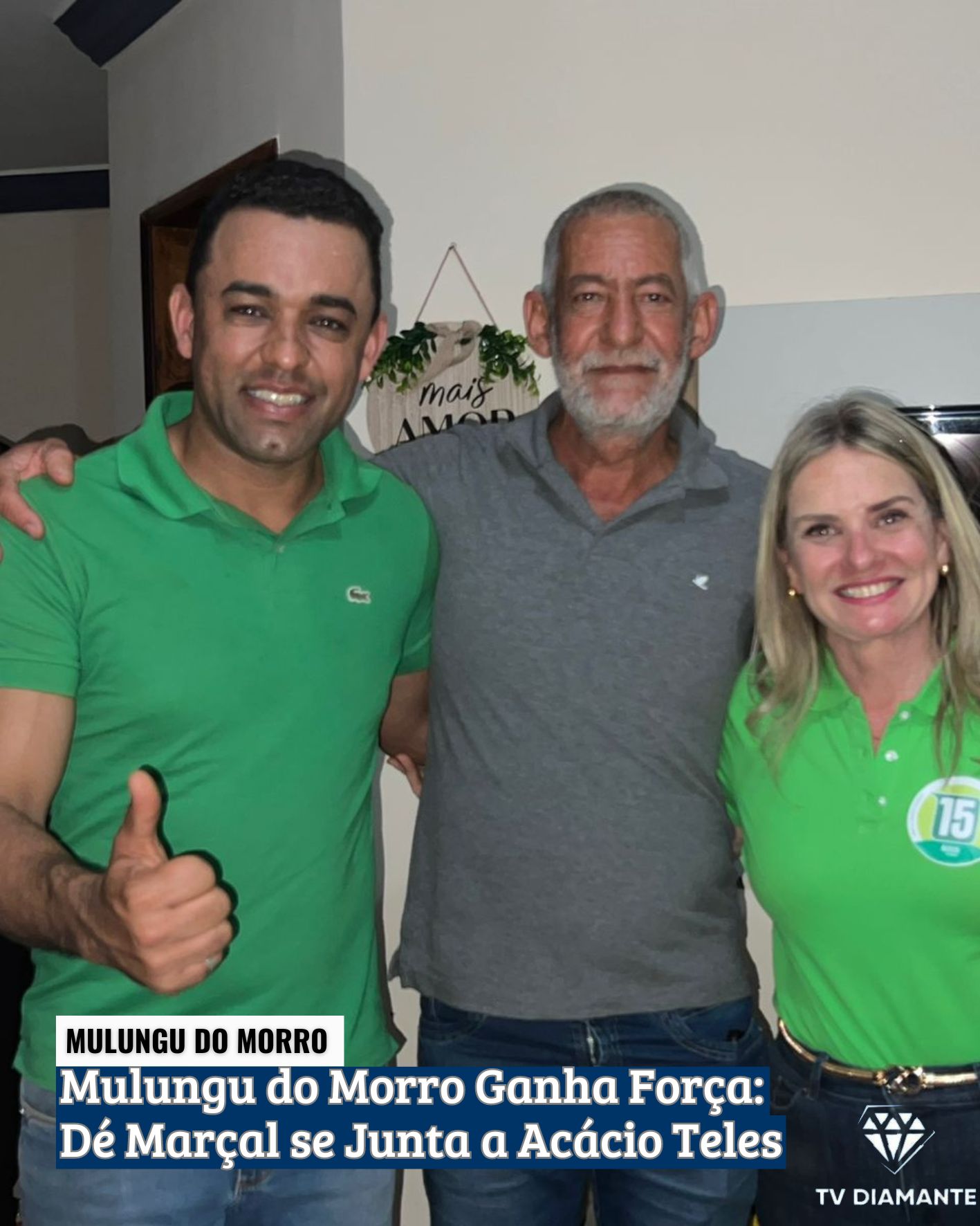 MULUNGU DO MORRO;Ganha Força: Dé Marçal se Junta a Acácio Teles