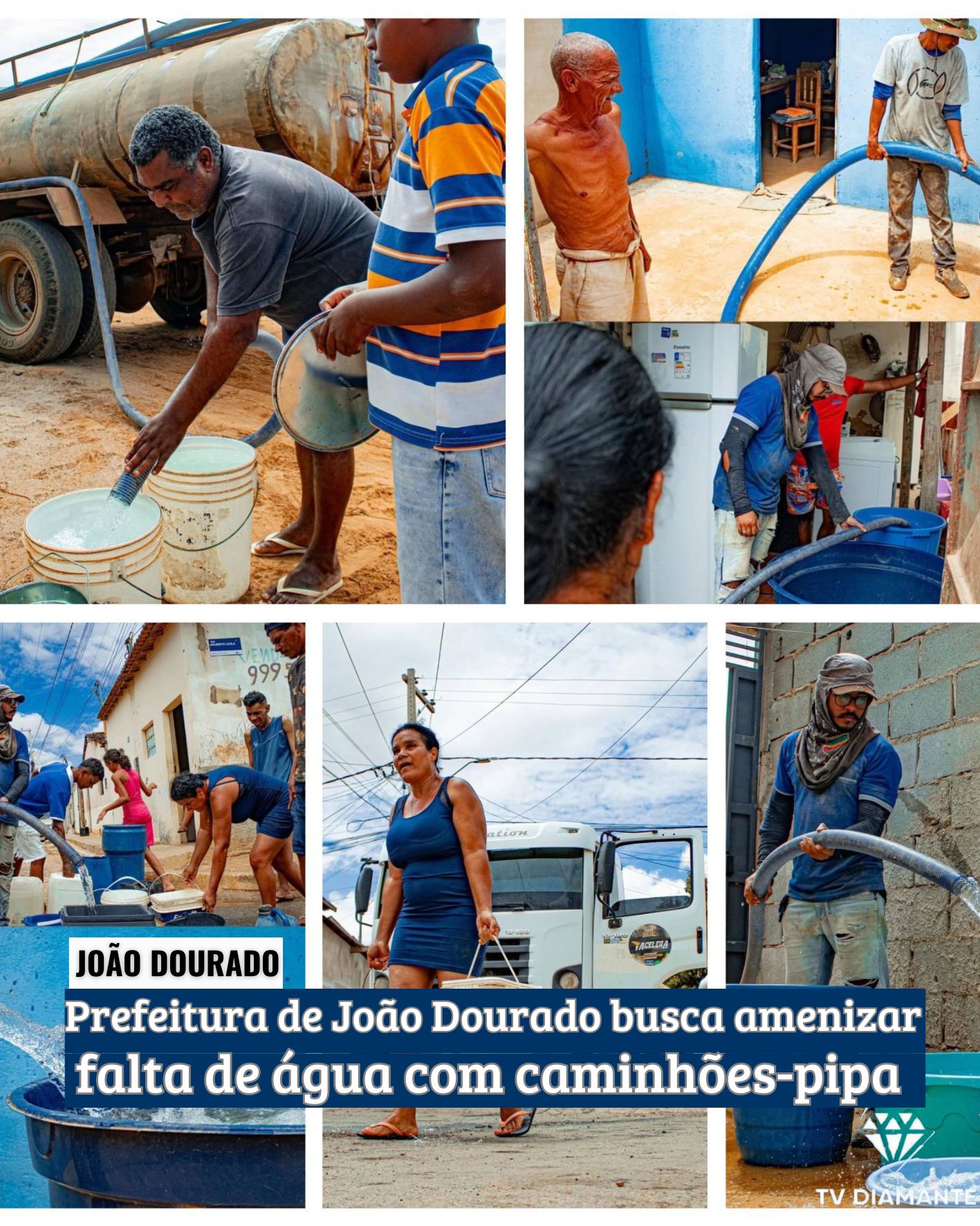 JOÃO DOURADO: ​Prefeitura de João Dourado busca amenizar falta de água com caminhões-pipa