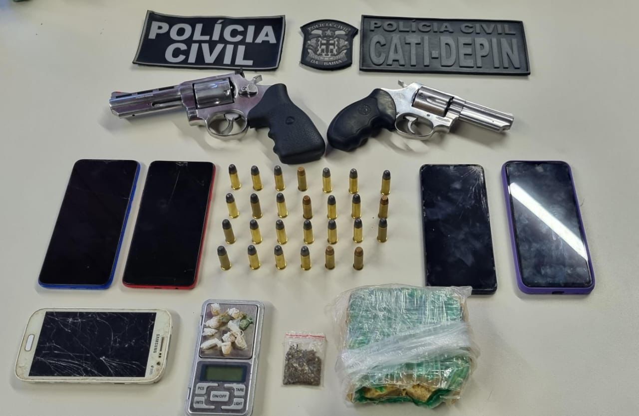 POLÍCIA CIVIL FAZ DILIGÊNCIA E APREENDE ARMAS DE FOGO E DROGAS