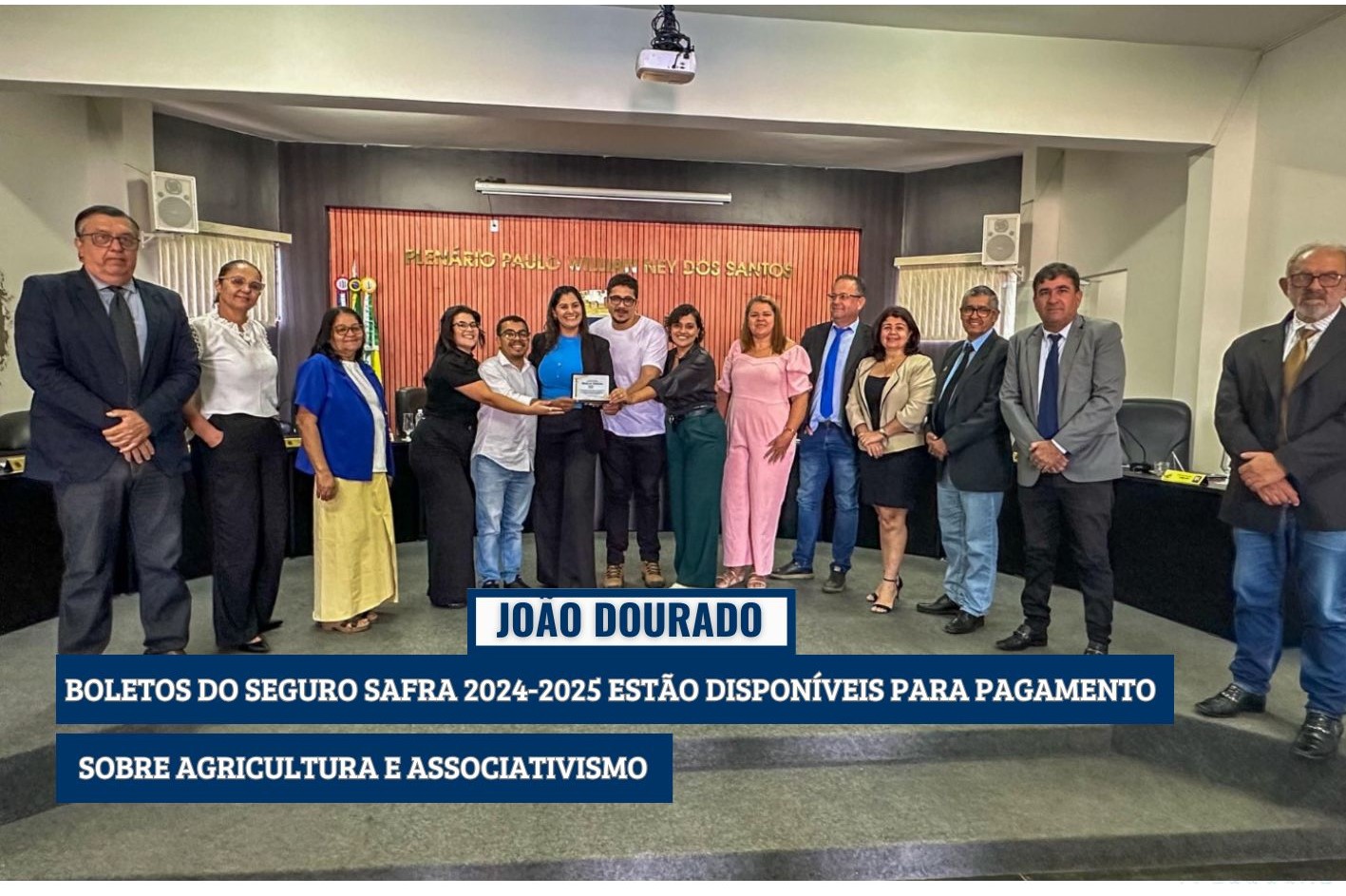JOÃO DOURADO:GRUPO RECEBE MOÇÃO DE APLAUSOS NA CÂMARA DE VEREADORES POR DOCUMENTÁRIOS SOBRE AGRICULTURA E ASSOCIATIVISMO