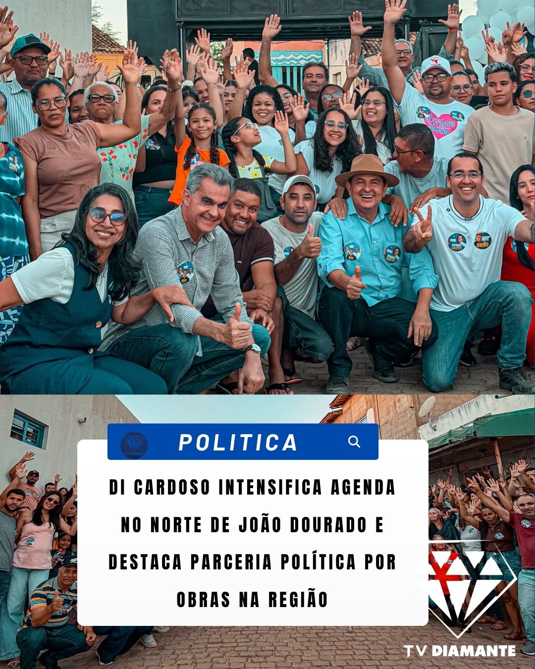 NOTICIAS DA POLITICA: DI CARDOSO INTENSIFICA AGENDA NO NORTE DE JOÃO DOURADO E DESTACA PARCERIA POLÍTICA POR OBRAS NA REGIÃO