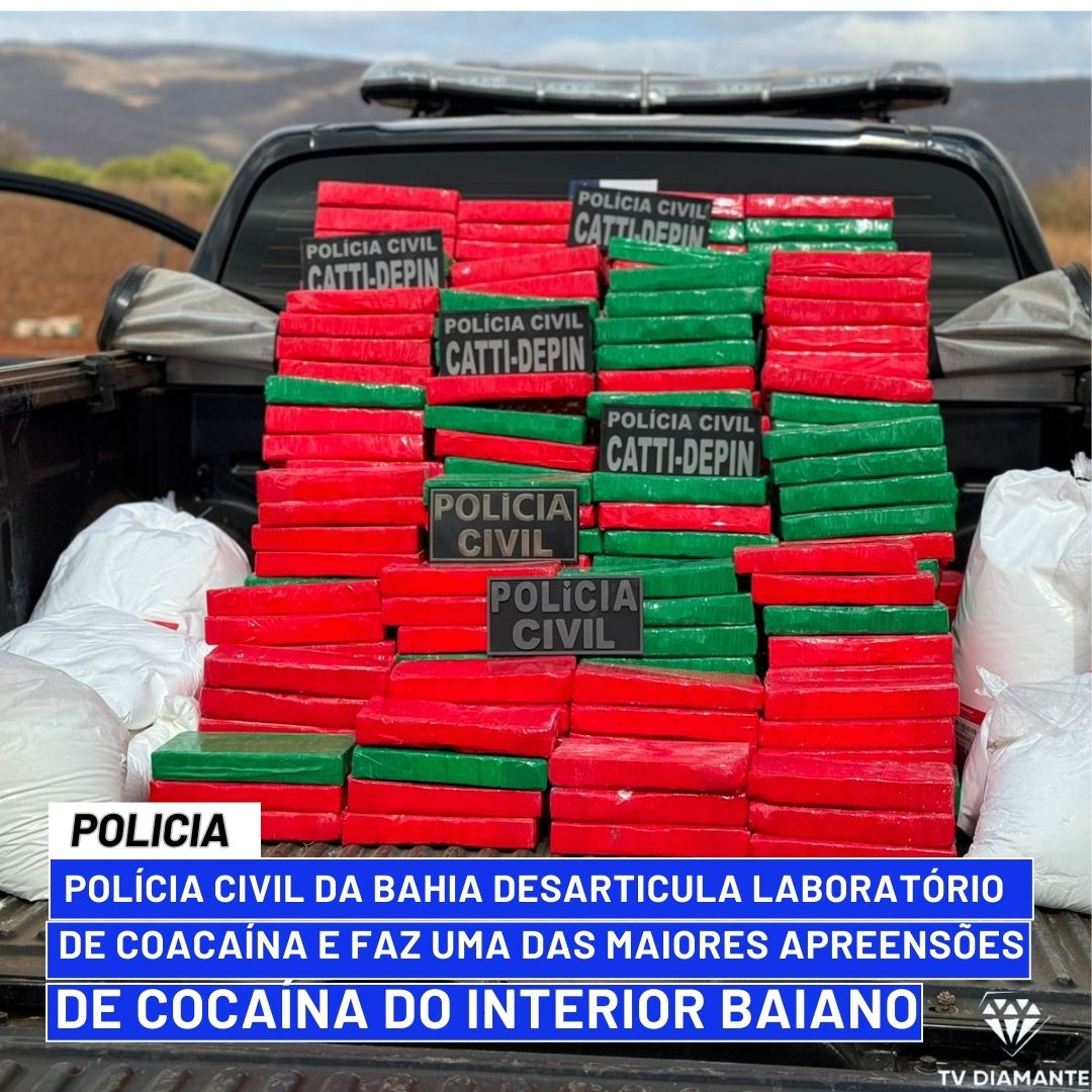 POLICIA: ​POLÍCIA CIVIL DA BAHIA DESARTICULA LABORATÓRIO DE COACAÍNA E FAZ UMA DAS MAIORES APREENSÕES DE COCAÍNA DO INTERIOR BAIANO