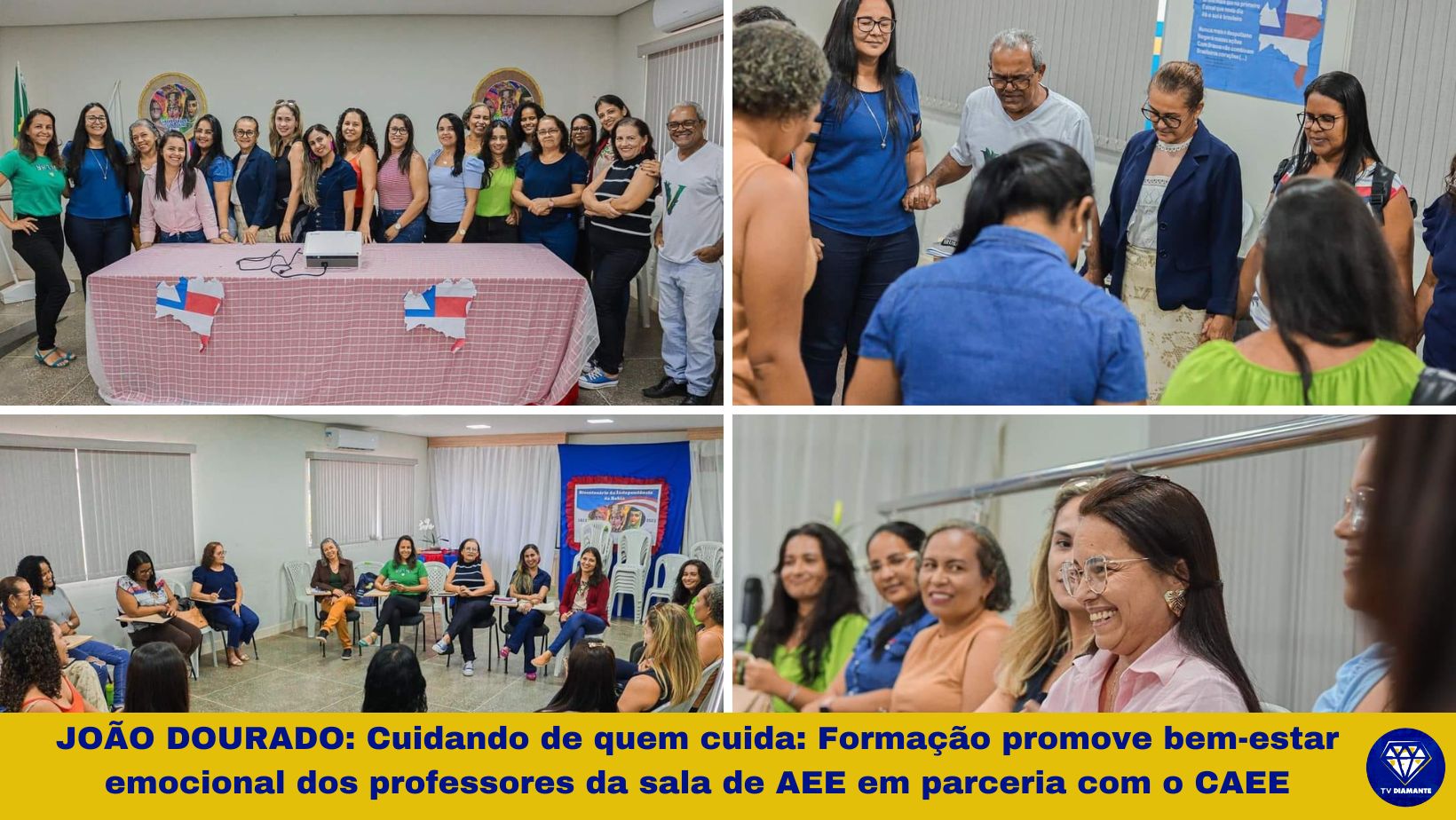 Cuidando de quem cuida: Formação promove bem-estar emocional dos professores da sala de AEE em parceria com o CAEE