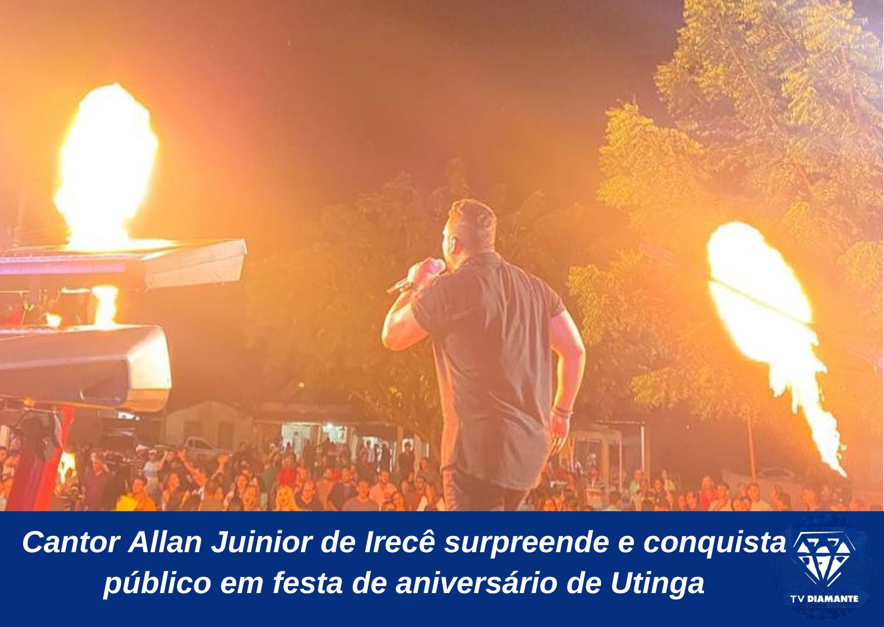 Cantor Allan Juinior de Irecê surpreende e conquista público em festa de aniversário de Utinga