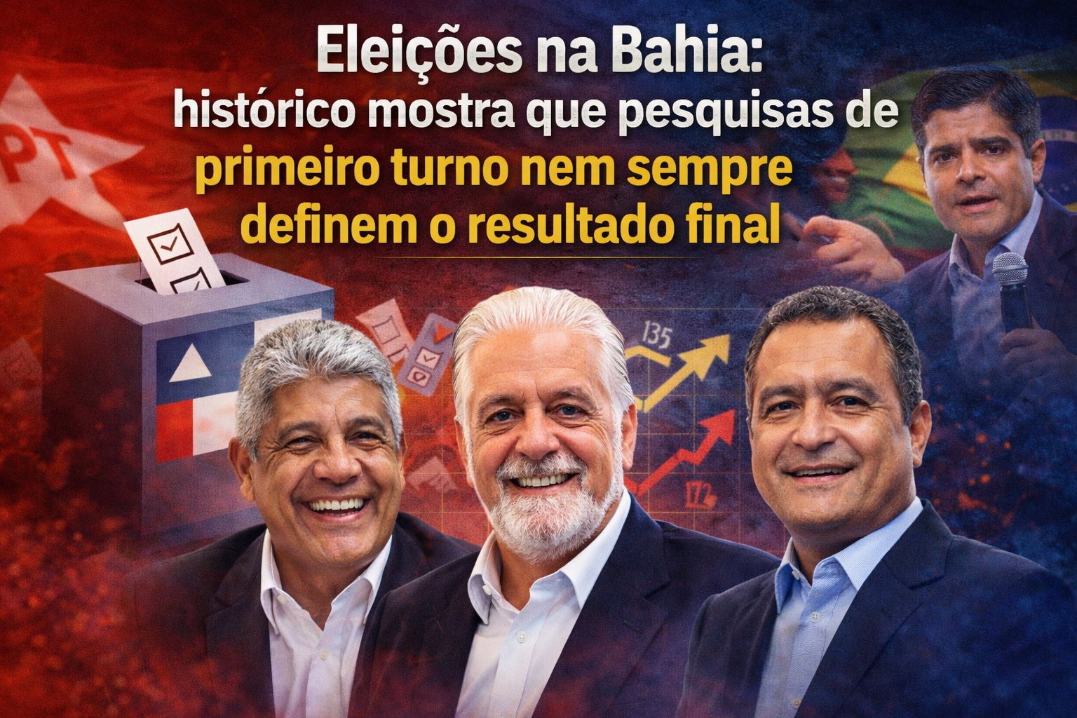 POLITICA.HISTÓRICO ELEITORAL MOSTRA QUE PESQUISAS NO INÍCIO DA CAMPANHA NEM SEMPRE DEFINEM O RESULTADO DAS ELEIÇÕES NA BAHIA