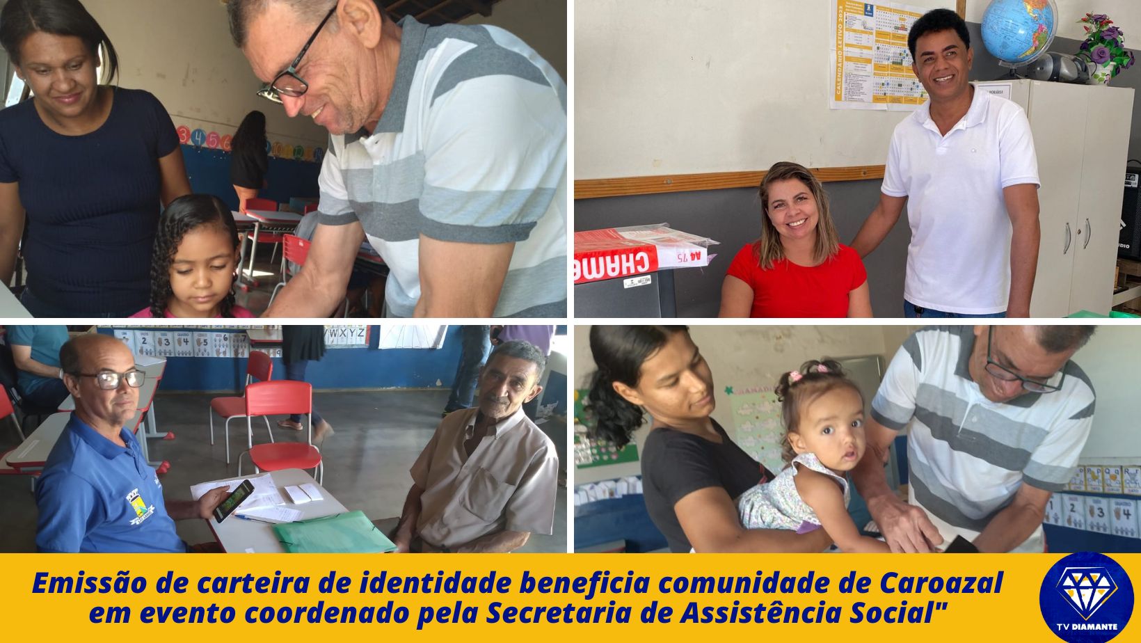 Emissão de carteira de identidade beneficia comunidade de Caroazal em evento coordenado pela Secretaria de Assistência Social"