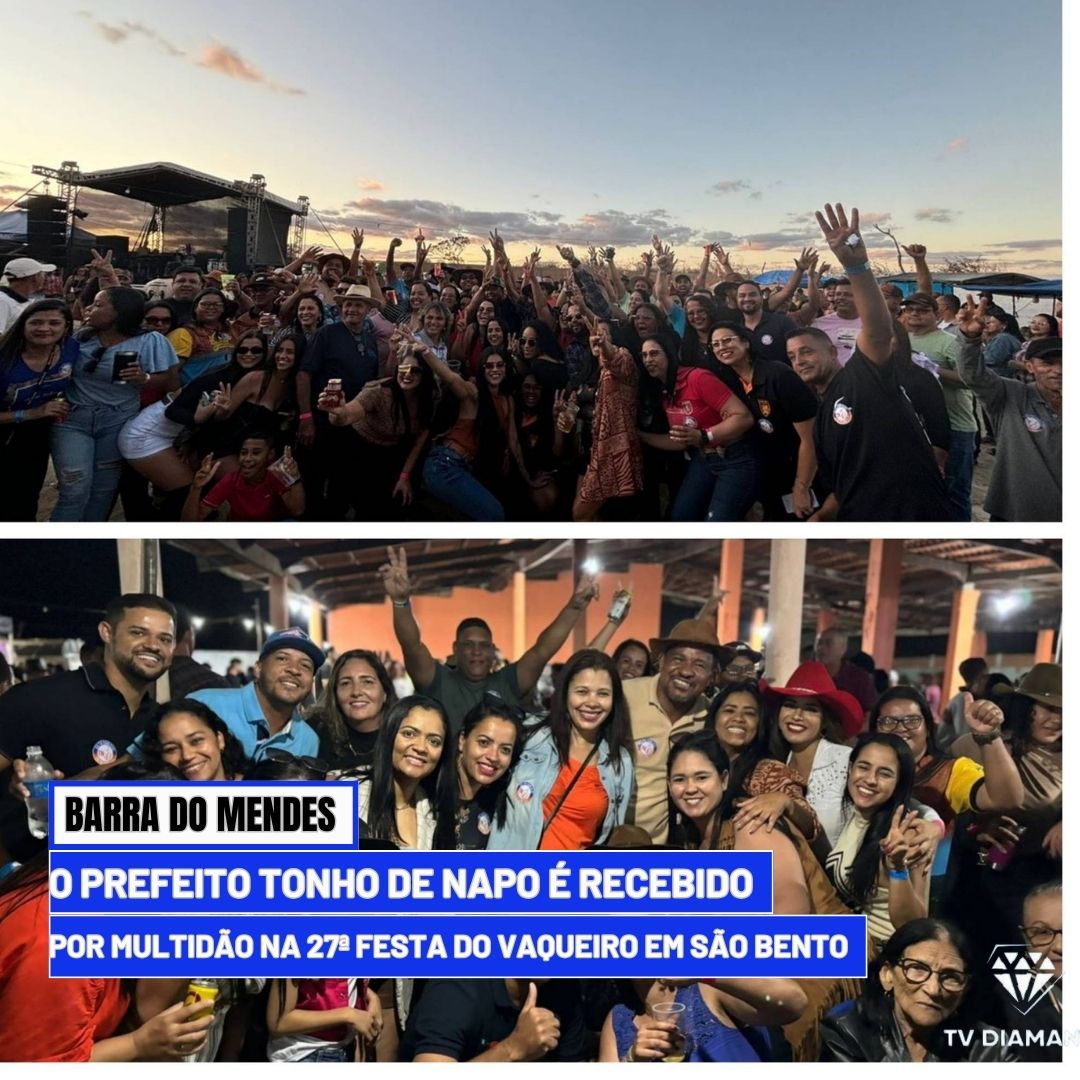 BARRA DO MENDES: O Prefeito Tonho de Napo é recebido por multidão na 27ª Festa do Vaqueiro em São Bento de Barra do Mendes
