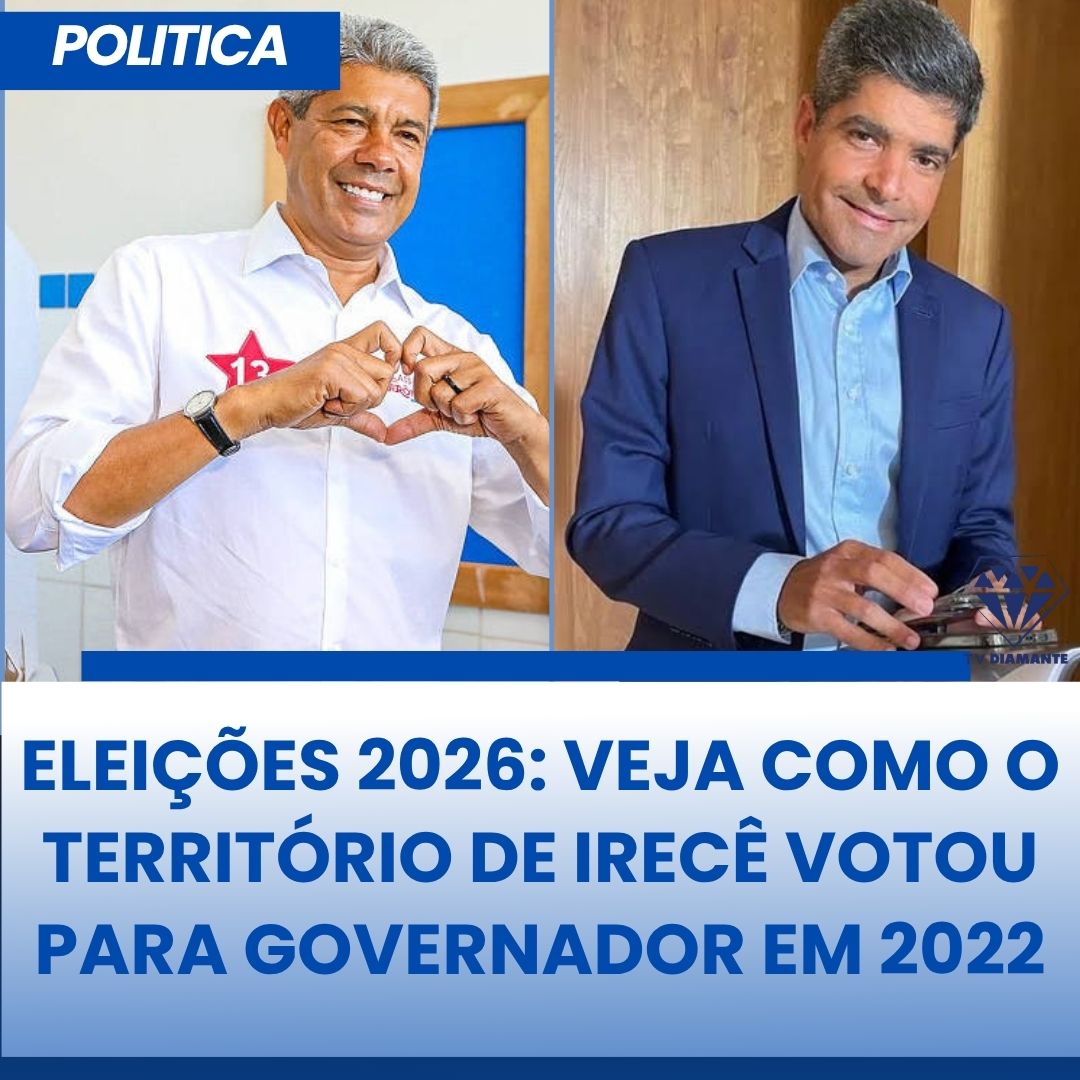 NOTICIAS DA POLITICA: ​ELEIÇÕES 2026: VEJA COMO O TERRITÓRIO DE IRECÊ VOTOU PARA GOVERNADOR EM 2022