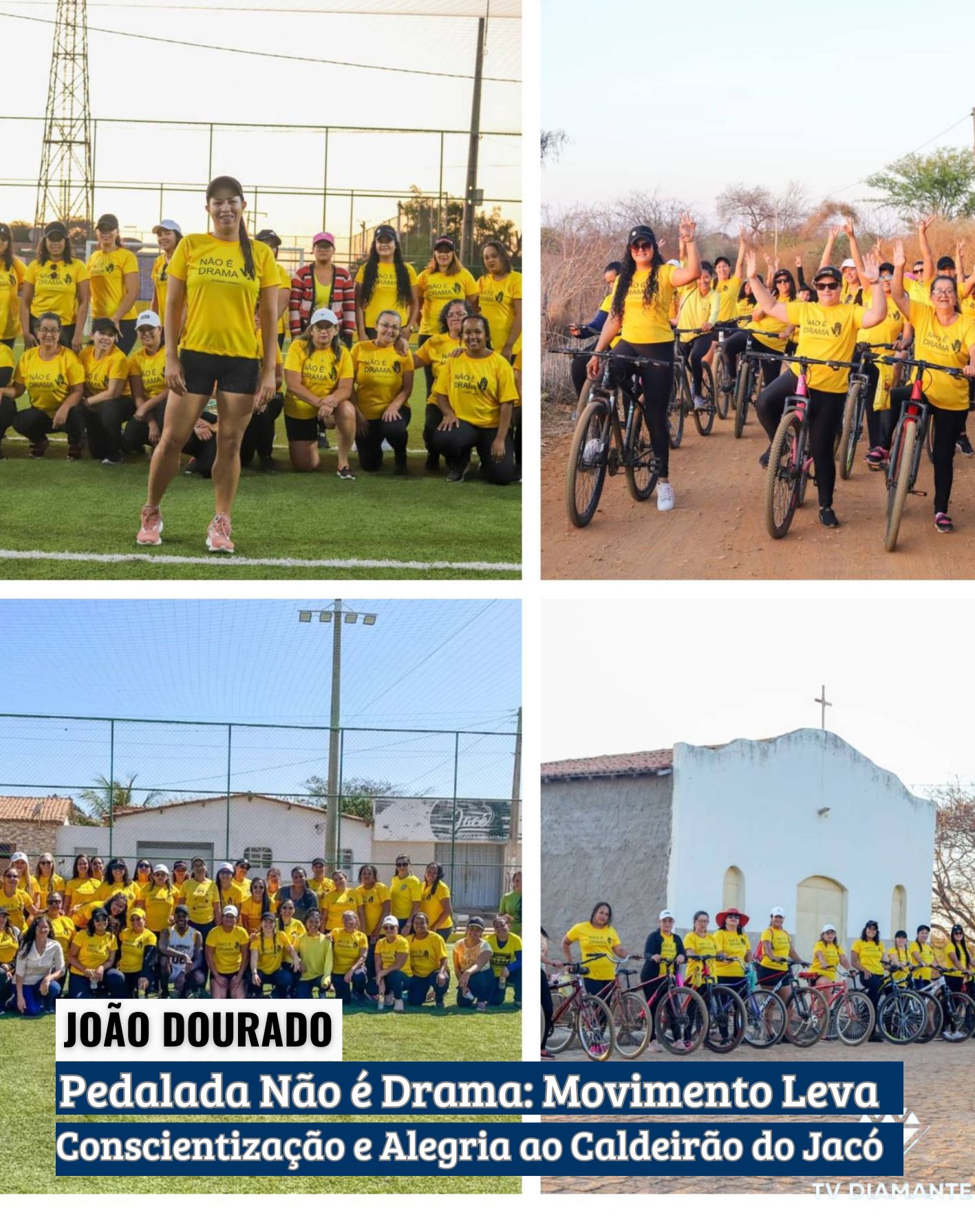 JOÃO DOURADO: Pedalada Não é Drama: Movimento Leva Conscientização e Alegria ao Caldeirão do Jacó