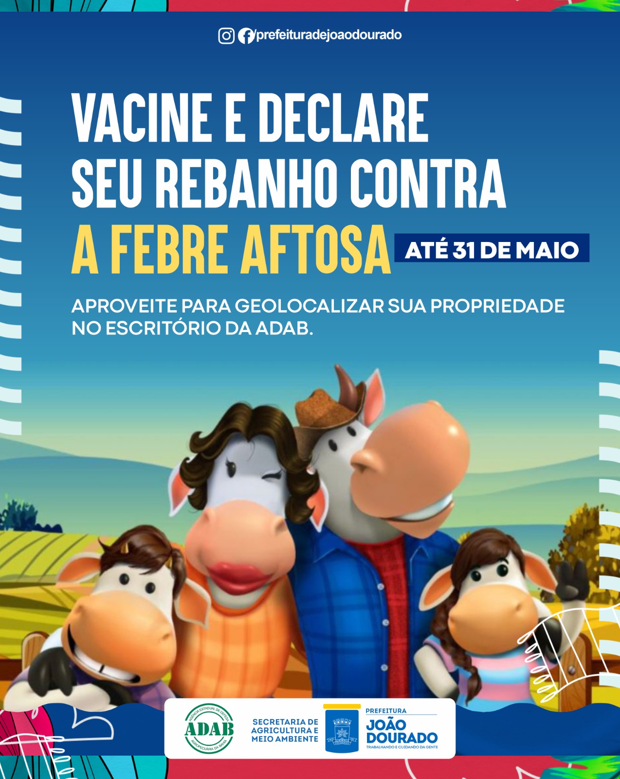 PREFEITURA DE JOÃO DOURADO MOBILIZA CRIADORES PARA CAMPANHA DE VACINAÇÃO CONTRA FEBRE AFTOSA