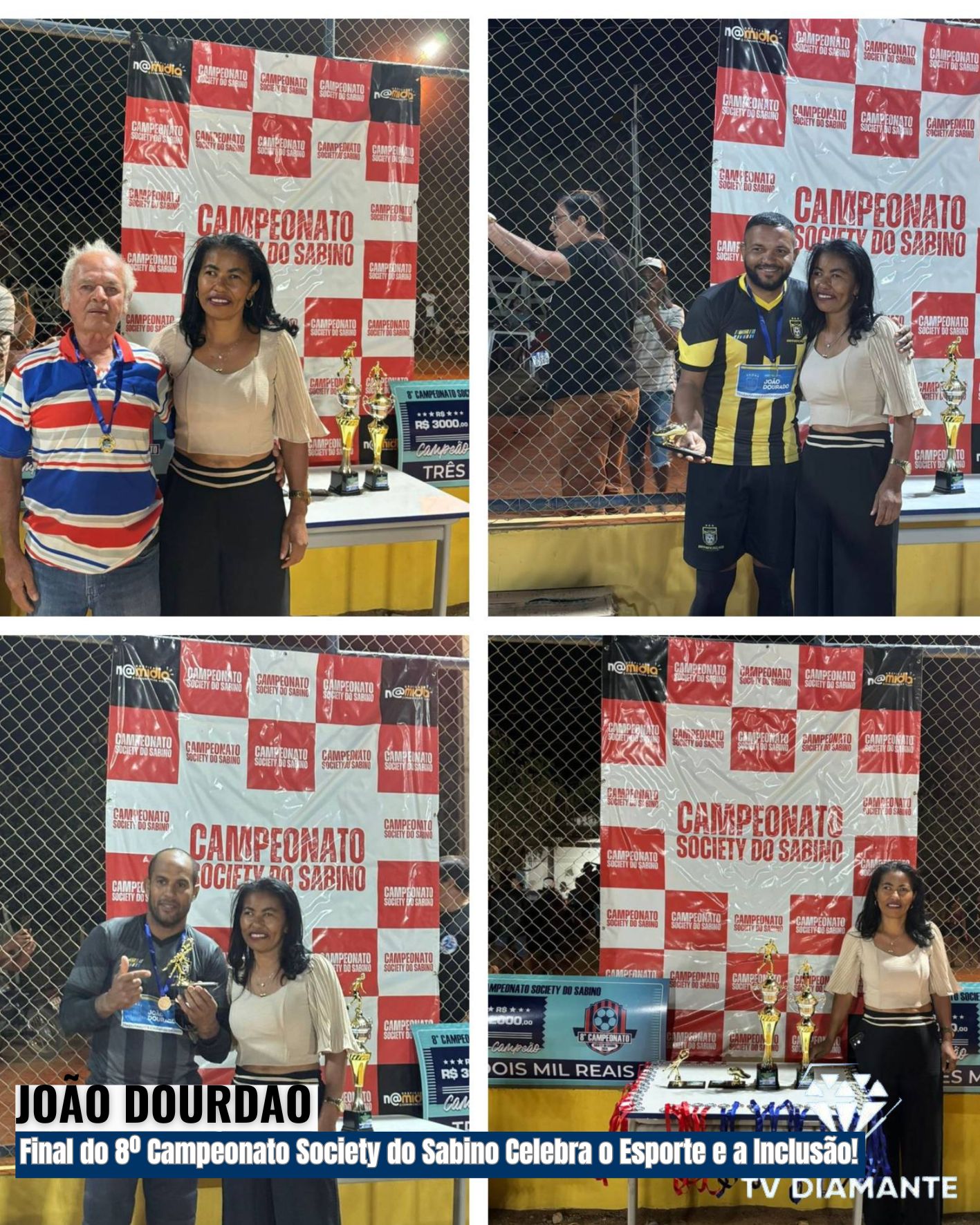 JOÃO DOURADO:​Emocionante Final do 8º Campeonato Society do Sabino Celebra o Esporte e a Inclusão!