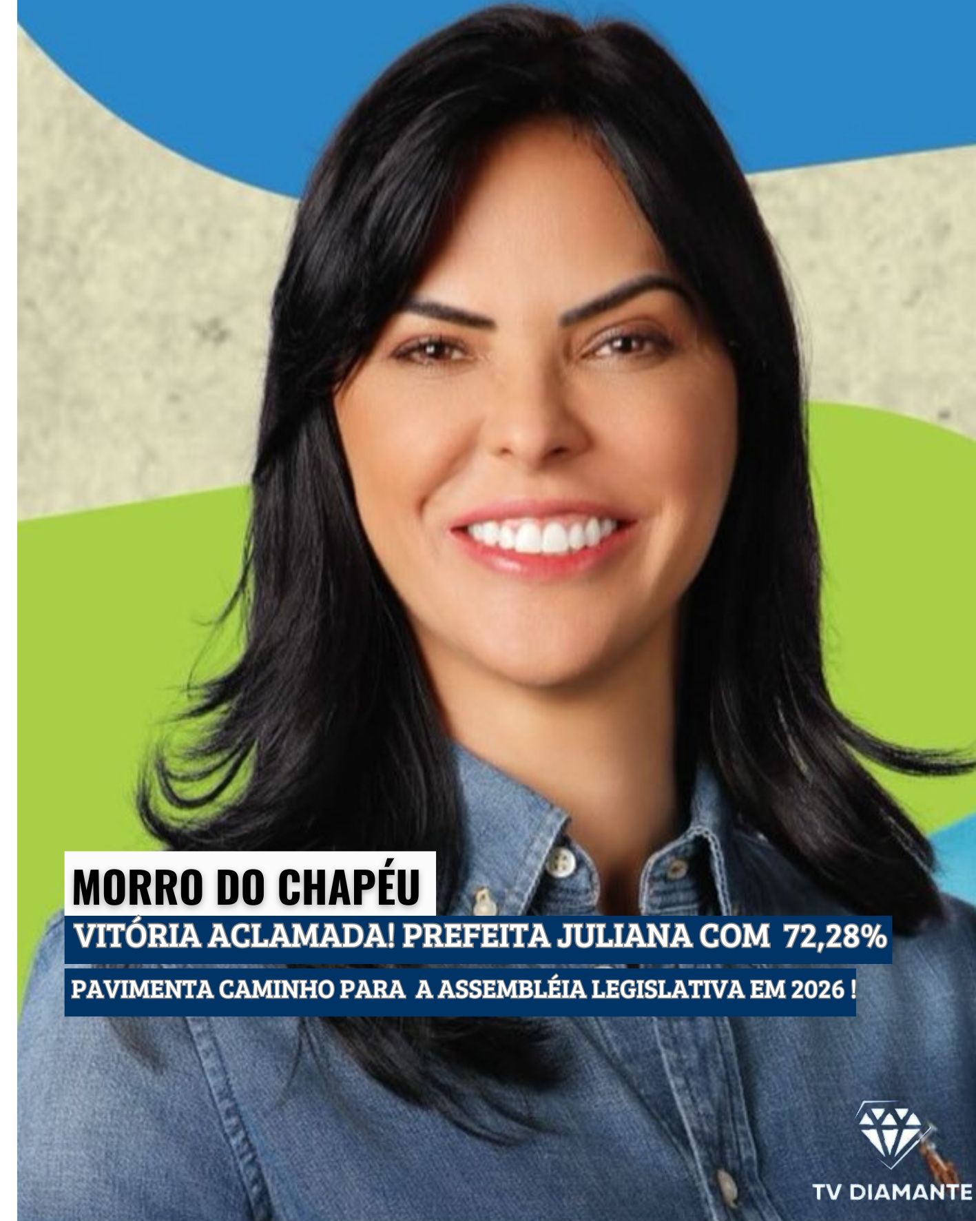 MORRO DO CHAPÉU:Vitória Aclamada! Prefeita Juliana com 72,5% Pavimenta Caminho para a Assembleia Legislativa!